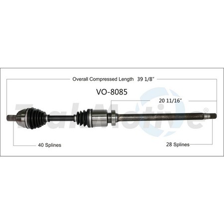 SURTRACK AXLE Cv Axle Shaft, Vo-8085 VO-8085